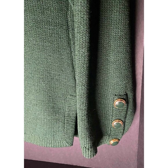 Vtg St John Sweater Marie Gray Green Womens 12 Crewneck - Picture 5 of 10